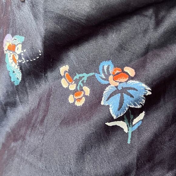 NATORI Dark Blue Papillon Chemise Floral Butterfly Lace Sleepwear‎ XL (F-239) - Picture 10 of 10